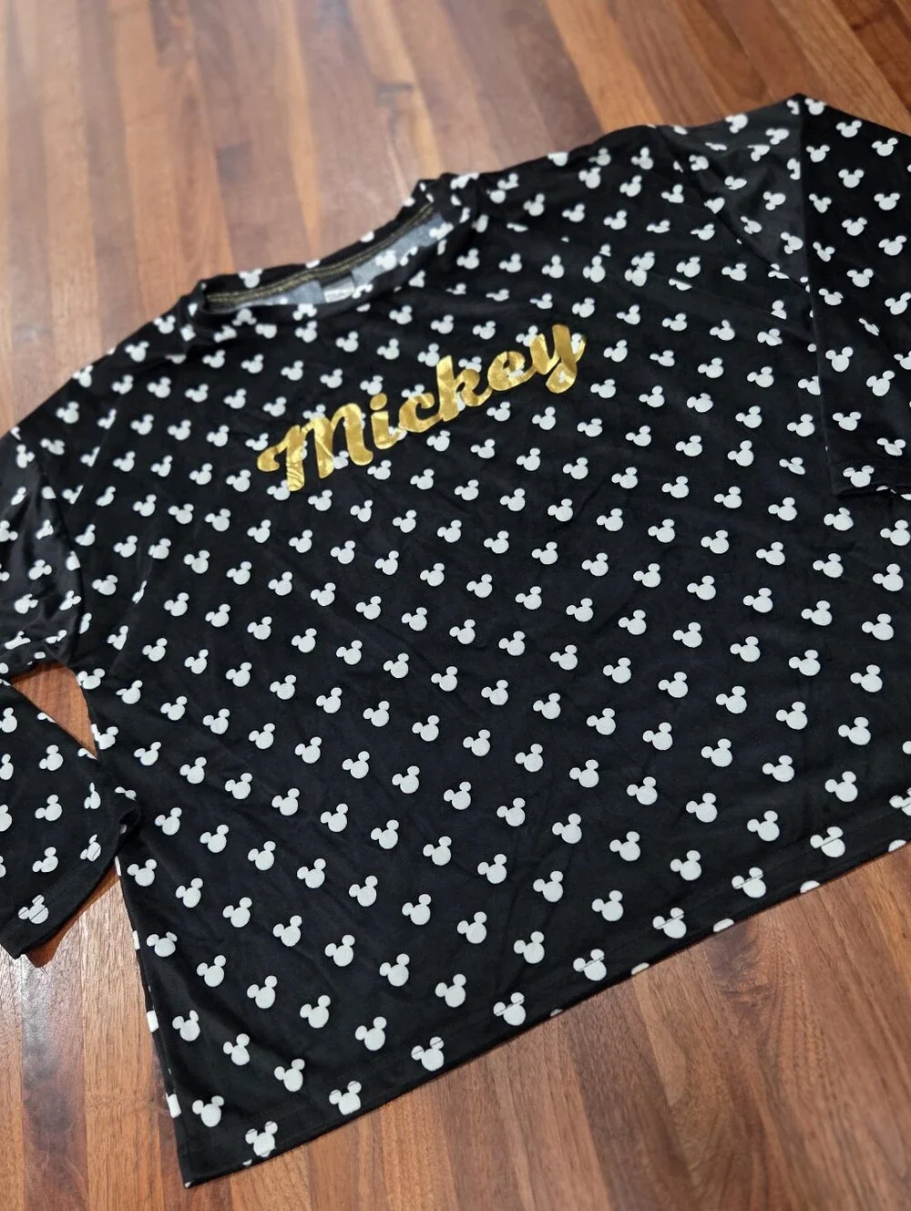 Disney Mickey Head Black and White Sleepwear Set Size XL (16-18) - Picture 2 of 9